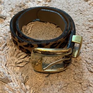 Elite California Faux Fur Leopard Print Belt